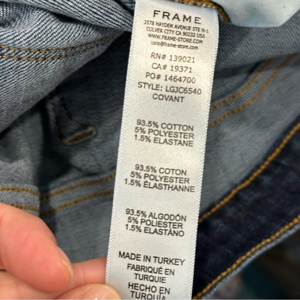 FRAME Blue Le Garcon Crop Tailored Boyfriend Jeans Size 32 EUC - Picture 7 of 7